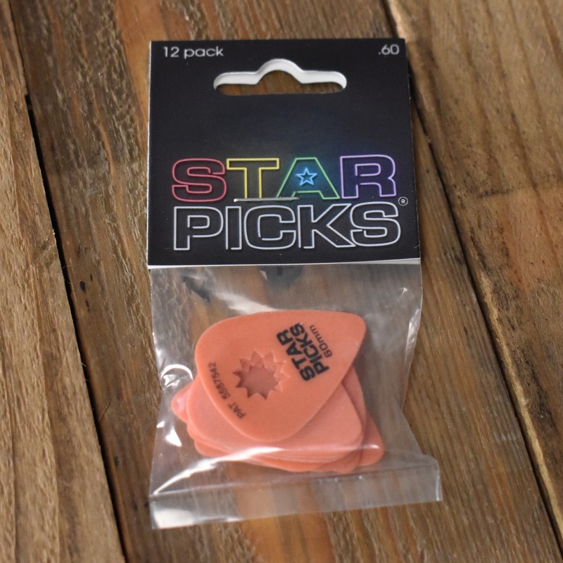 star-picks-orange-60mm-guitar-picks-12-pack Star Picks Orange .60mm Guitar Picks - 12 Pack
