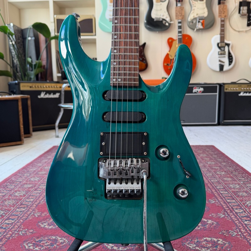 westone-super-strat-active-w-locking-tremolo-turquoise-preowned Westone Super Strat Active W/ Locking tremolo - Turquoise - Preowned