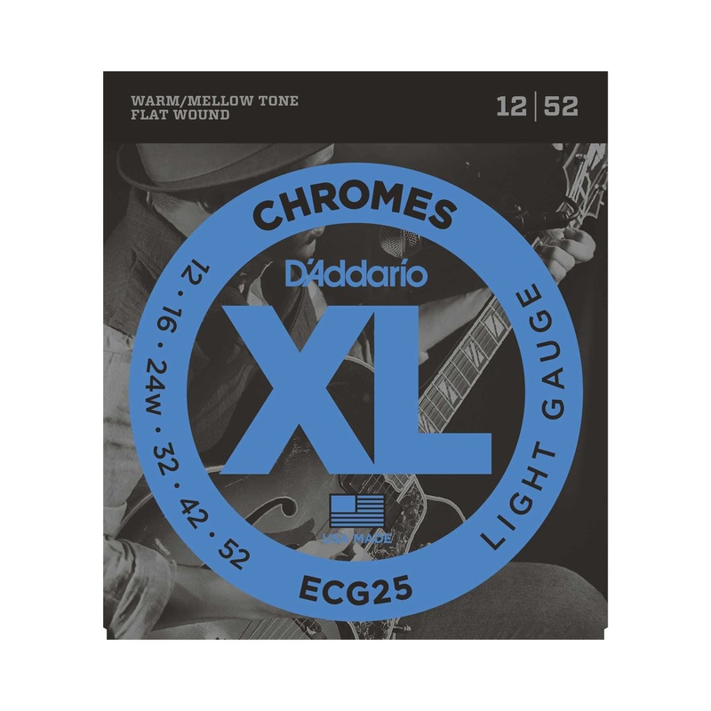 d-addario-ecg25-chrome-flat-wound-electric-guitar-strings-light D'Addario ECG25 Chrome Flat Wound Electric Guitar Strings, Light