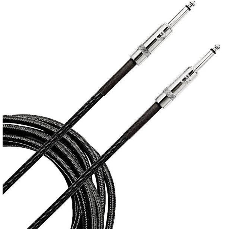 d-addario-pw-bg-10bk-black-10-ft-braided-instrument-cable D'Addario PW-BG-10BK Black 10 ft Braided Instrument Cable
