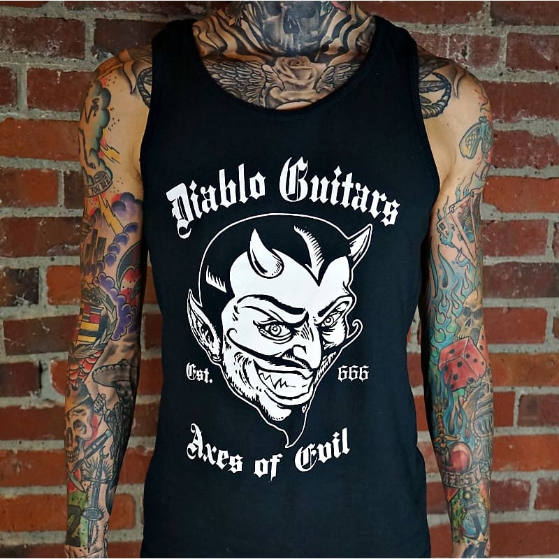 diablo-guitars-men-s-tank-top-axes-of-evil-est-666 Diablo Guitars Men's Tank Top "Axes of Evil EST.666"