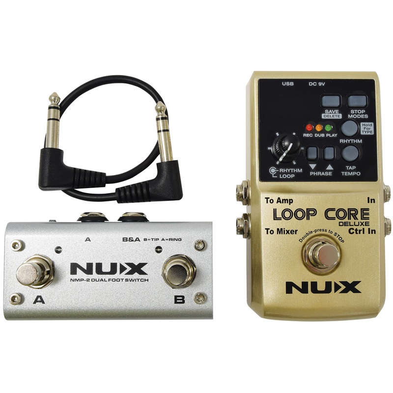 nu-x-loop-core-deluxe-24-bit-looper-pedal-bundle NU-X Loop Core Deluxe 24-bit Looper Pedal Bundle