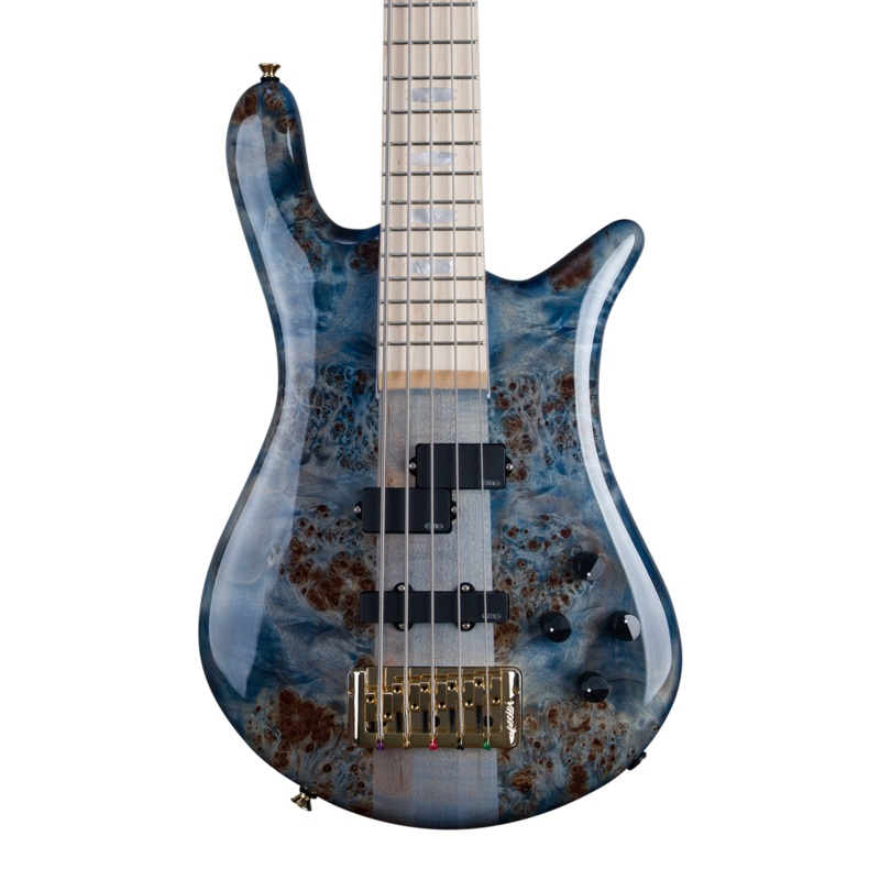 chucksclusive-spector-euro-5-lt-5-string-bass-guitar-exotic-poplar-burl-blue-fade CHUCKSCLUSIVE Spector Euro 5 LT 5-String Bass Guitar - Exotic Poplar Burl Blue Fade