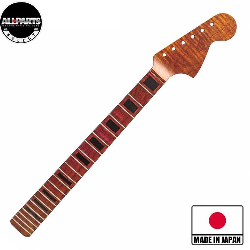 allparts-select-vin-mod-replacement-jaguar-neck-aaa-roasted-flame-maple-licensed-by-fender Allparts Select VIN-MOD Replacement Jaguar Neck AAA+ Roasted Flame Maple - Licensed by Fender