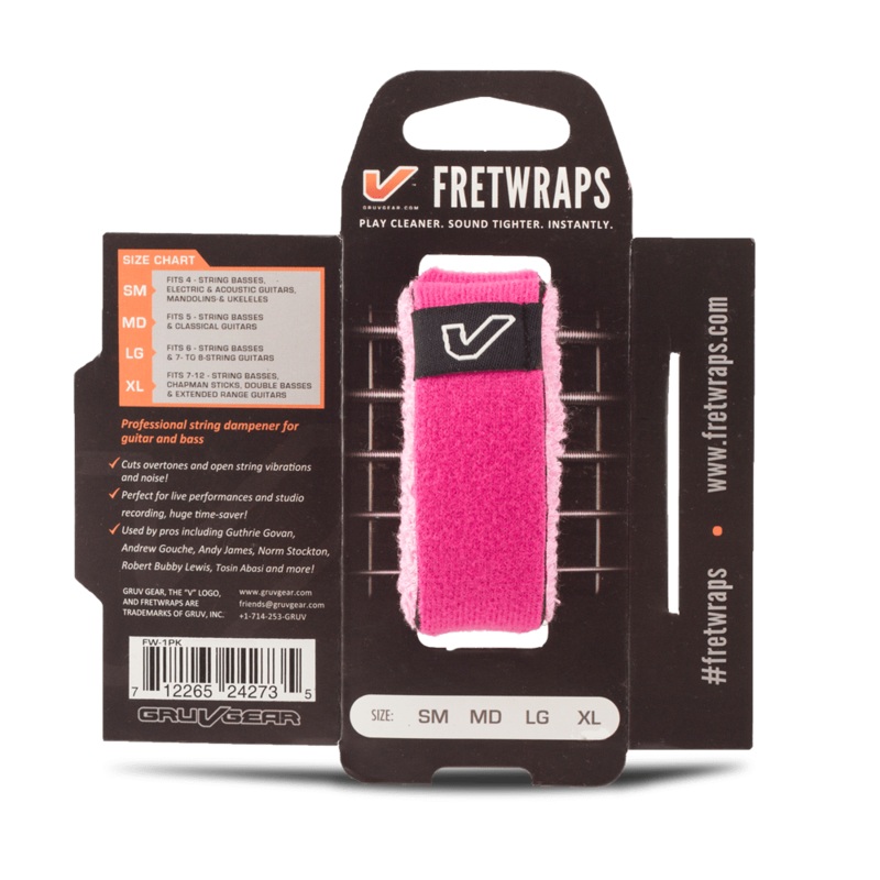 gruv-gear-fret-wrap-string-muter-pink-small Gruv Gear Fret Wrap String Muter - Pink - Small
