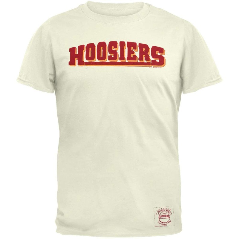 hoosiers-basketball-t-shirt-hoosiers-movie-shirt-patch-l-cream Hoosiers Basketball T-shirt - Hoosiers Movie Shirt Patch - L Cream