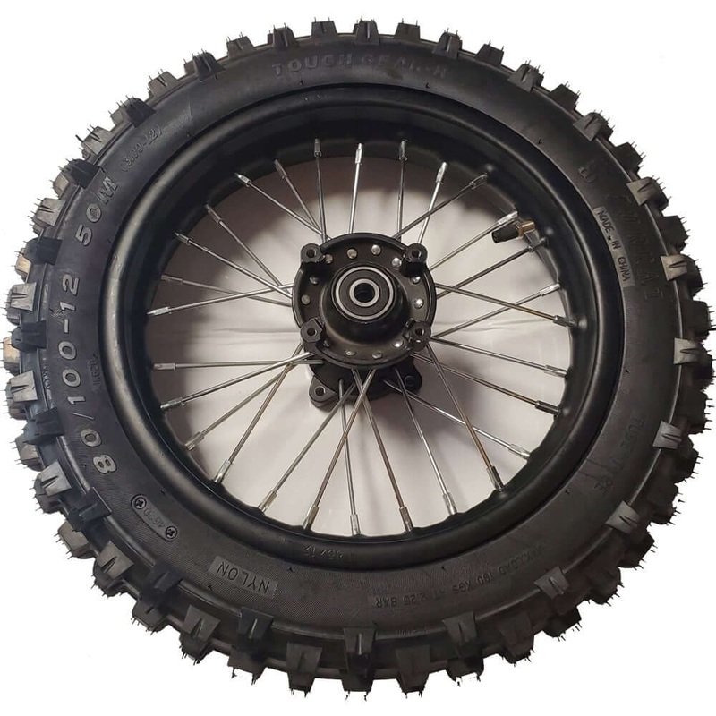 mototec-replacement-full-rear-wheel-80-100-12-for-1800w-2000w-pro-electric-dirt-bike MotoTec Replacement FULL REAR WHEEL 80/100-12 for 1800W/2000W PRO Electric Dirt Bike