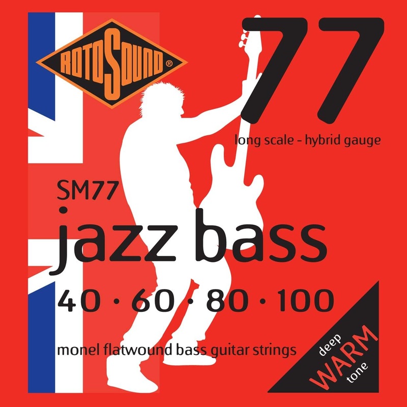 rotosound-sm77-jazz-77-bass-guitar-strings-monel-flatwound-hybrid-40-100 Rotosound SM77 Jazz 77 Bass Guitar Strings - Monel Flatwound - Hybrid - 40-100