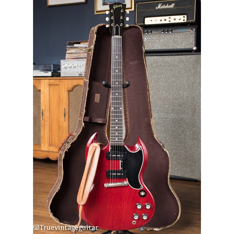 vintage-1961-gibson-sg-special-cherry-red Vintage 1961 Gibson SG Special Cherry Red