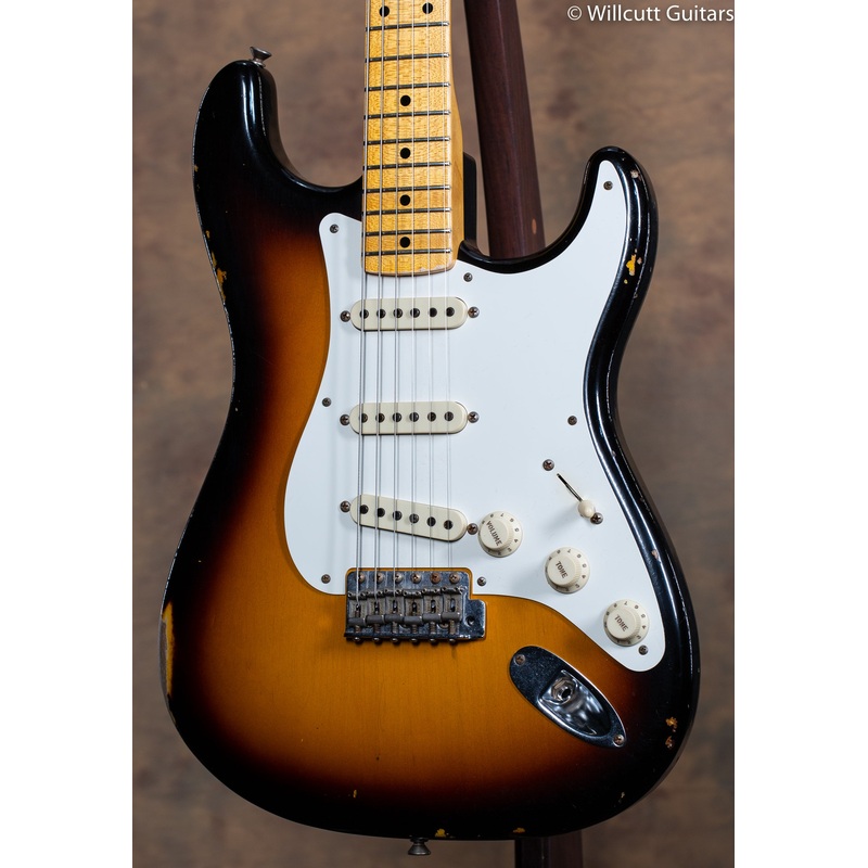 2015-fender-custom-shop-1957-relic-stratocaster-2-tone-sunburst 2015 Fender Custom Shop 1957 Relic Stratocaster 2 Tone Sunburst