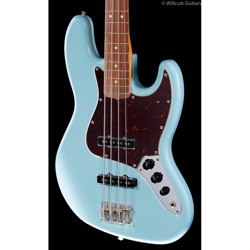 fender-vintera-60s-jazz-bass-daphne-blue-bass-guitar-693 Fender Vintera '60s Jazz Bass Daphne Blue Bass Guitar (693)