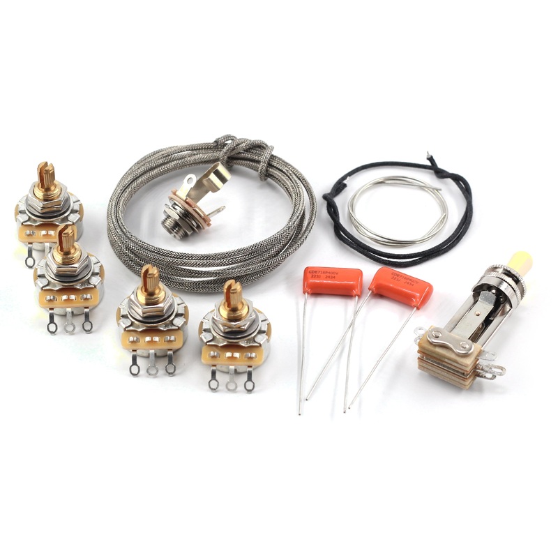 the-art-of-tone-gibson-les-paul-wiring-kit-custom-cts-525k-short-shaft-potentiometers-and-022uf-orange-drop-guitar-capacitors The Art of Tone Gibson Les Paul Wiring Kit - Custom CTS 525k Short Shaft Potentiometers and .022uF Orange Drop Guitar Capacitors