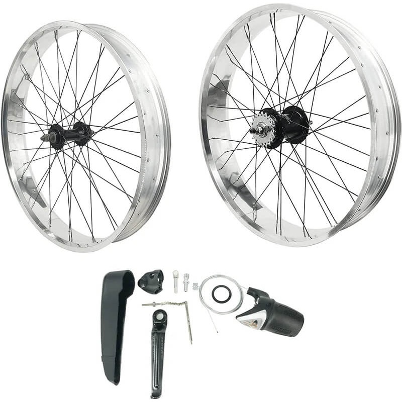 tracer-wh-2640rk3-pls-b-cruiser-bike-26-x4-0-wheel-set-sturmey-archer-inter-3-speed-aluminum-hubs-polished Tracer WH-2640RK3-PLS-B Cruiser Bike 26" x4.0 Wheel Set, Sturmey Archer inter-3 Speed, Aluminum Hubs/Polished