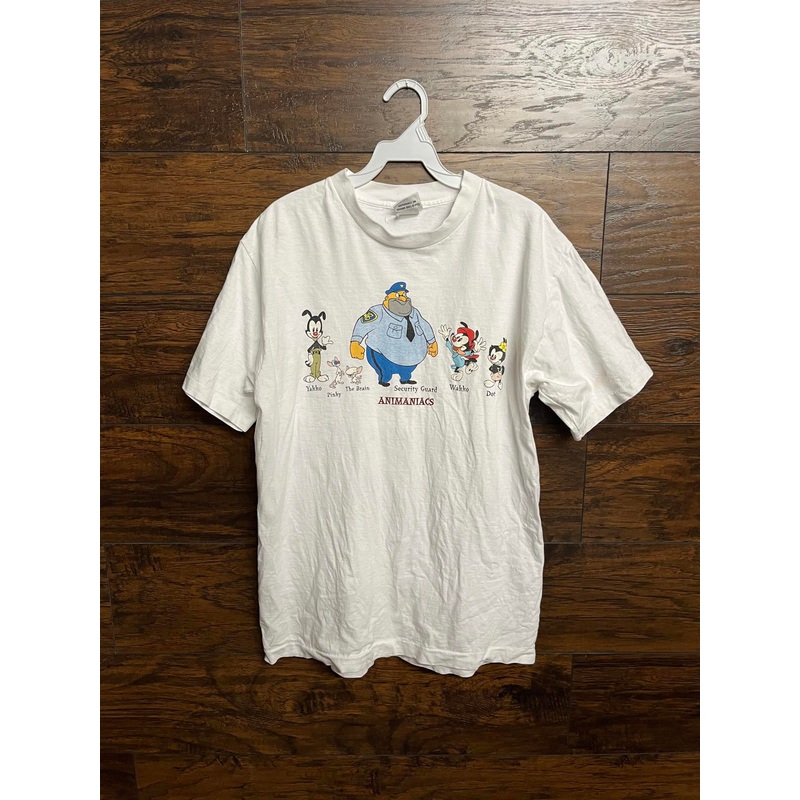vtg-animaniacs-tv-show-t-shirt-1993-promo-cast-tee-l-white VTG Animaniacs TV Show T-shirt 1993 Promo Cast Tee - L White