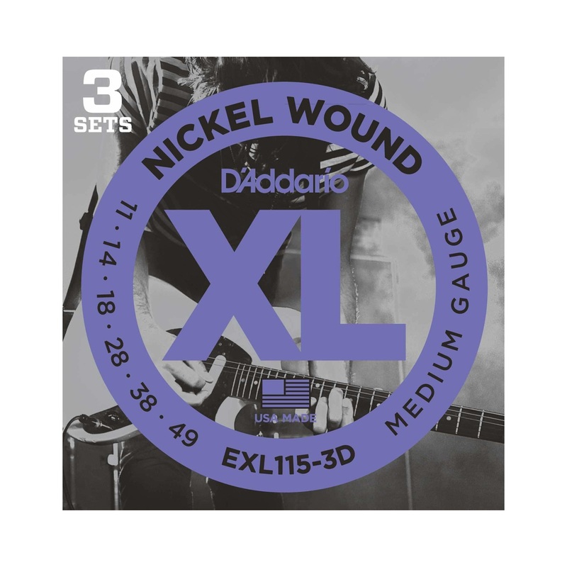 d-addario-exl115-nickel-electric-guitar-strings-medium-3-pack D'Addario EXL115 Nickel Electric Guitar Strings, Medium (3-Pack)