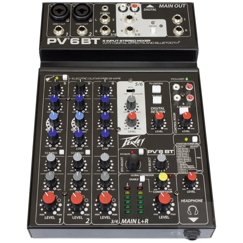 peavey-pv-6-bt-6-channel-mixer-with-bluetooth-usb-effects-demo Peavey PV 6 BT 6-Channel Mixer with Bluetooth, USB & Effects-DEMO