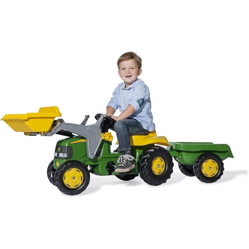 kettler-usa-rolly-john-deere-4-wheel-tractor-trailer-front-loader-ride-on-toy-023110 Kettler USA Rolly John Deere 4 Wheel Tractor, Trailer, Front Loader Ride-On Toy 023110