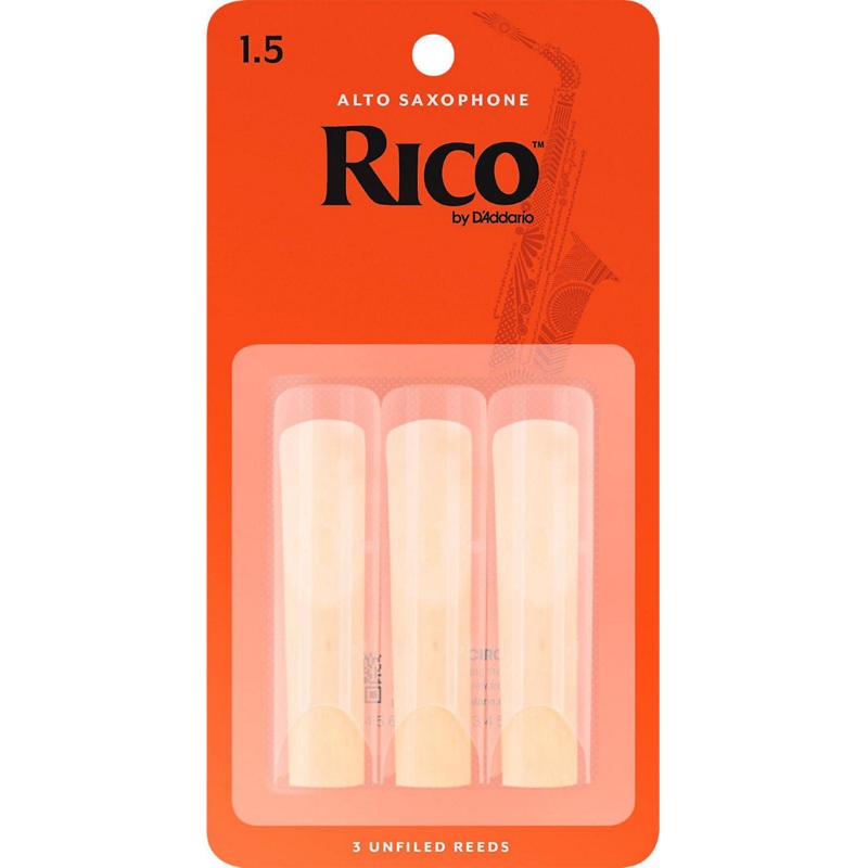 rico-alto-saxophone-reeds-3-pack-1-5 Rico Alto Saxophone Reeds 3-Pack - 1.5