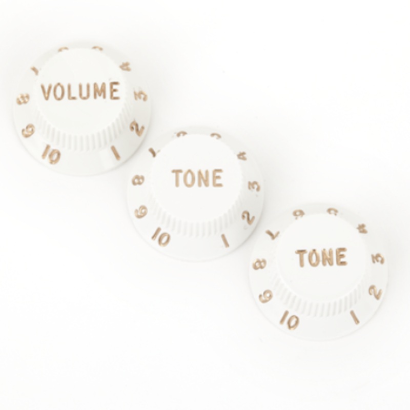 fender-stratocaster-control-knob-set-in-white Fender Stratocaster Control Knob Set in White