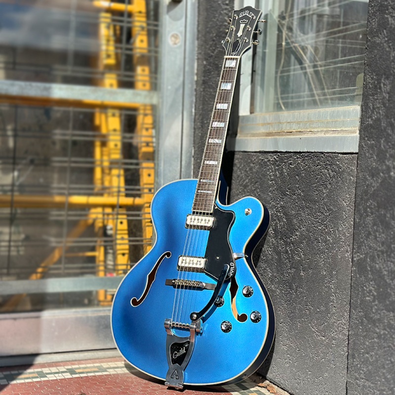 guild-guitars-x-175-malibu-blue-hollow-body-electric-guitar-with-hardshell-case Guild Guitars X-175 Malibu Blue Hollow Body Electric Guitar with Hardshell Case