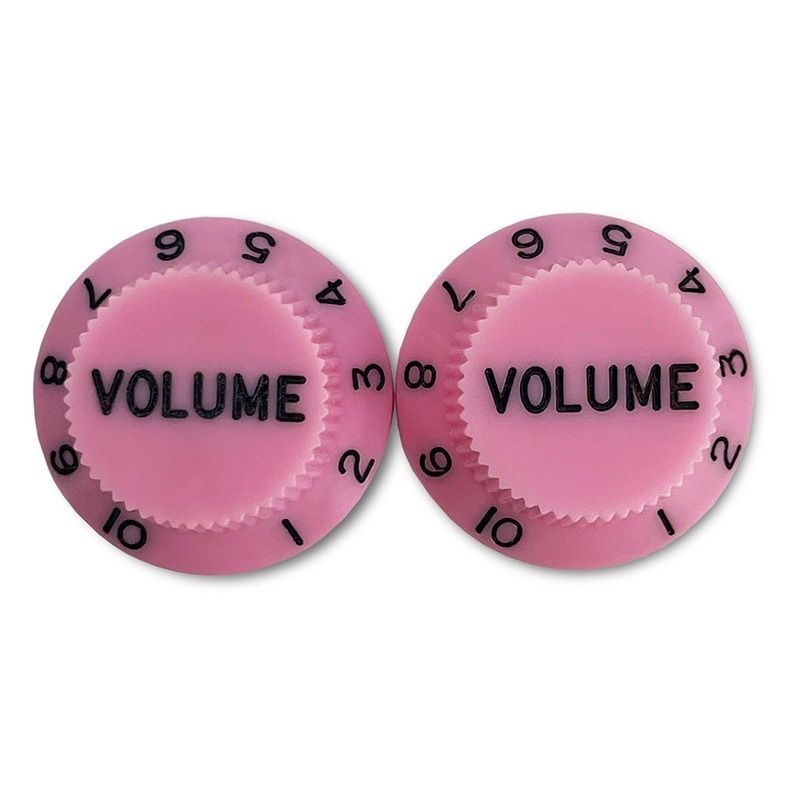 set-of-2-plastic-volume-knobs-for-stratocaster-pink Set of 2 Plastic Volume Knobs for Stratocaster Pink
