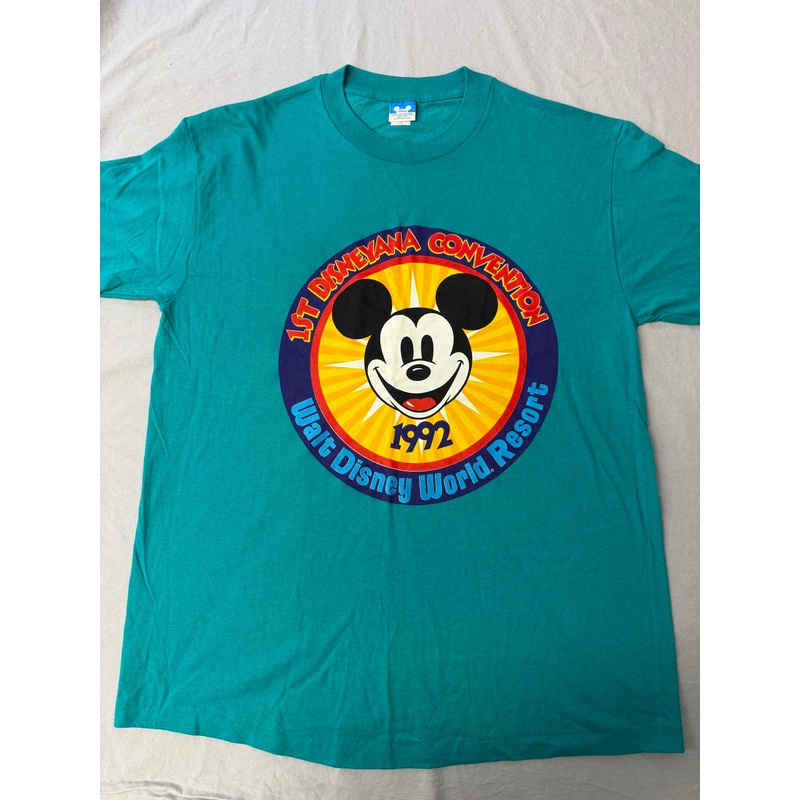 vtg-walt-disney-world-t-shirt-1st-disneyana-convention-1992-green VTG Walt Disney World T-shirt 1st Disneyana Convention 1992 Green