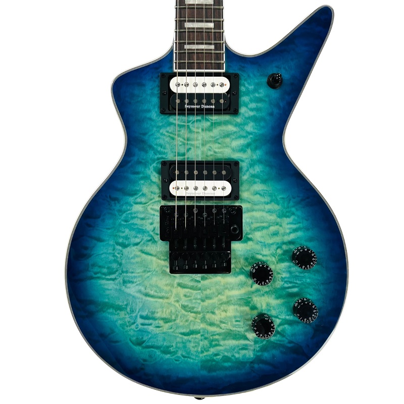 dean-cadillac-select-quilt-top-floyd-rose-ocean-burst Dean Cadillac Select Quilt Top Floyd Rose - Ocean Burst