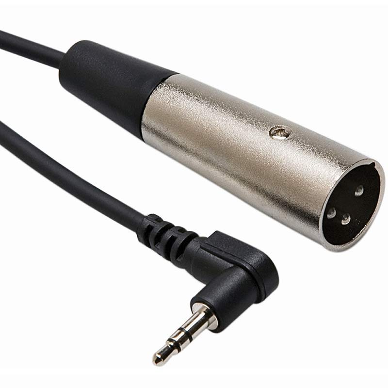 hosa-xvm-110m-stereo-3-5mm-mini-right-angle-male-to-xlr-male-cable-10-ft HOSA XVM-110M Stereo 3.5mm Mini Right-Angle Male to XLR Male Cable, 10 Ft