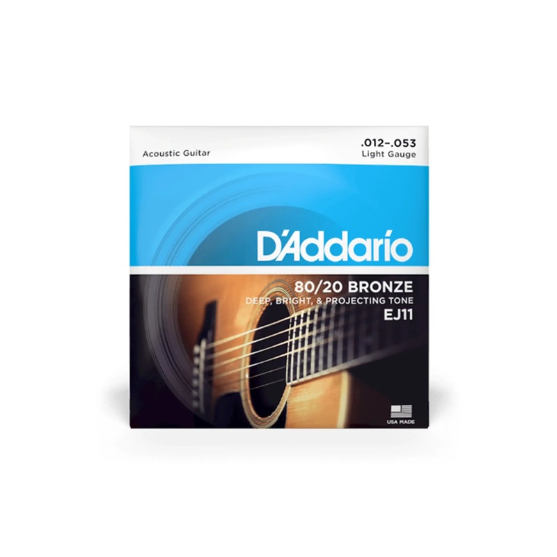 d-addario-ej11-80-20-bronze-acoustic-guitar-strings-light-012-053 D'Addario EJ11 80/20 Bronze Acoustic Guitar Strings - Light.012-.053