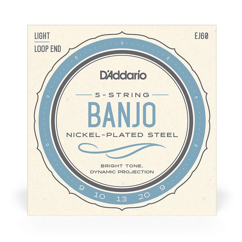 d-addario-ej60-nickel-5-string-banjo-strings-light-9-20 D'Addario EJ60 Nickel 5-String Banjo Strings, Light, 9-20