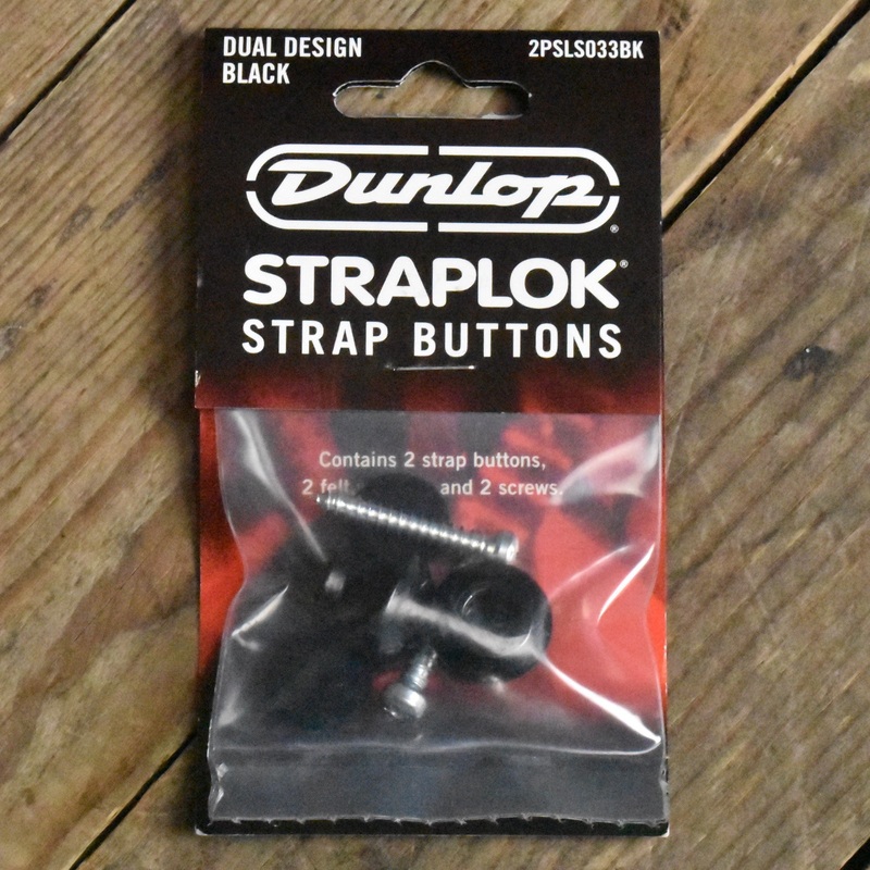 dunlop-straplok-button-black-pair Dunlop Straplok Button - Black Pair