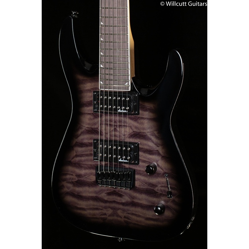 jackson-js-series-dinky-arch-top-js22q-7-dka-ht-amaranth-fingerboard-transparent-black-burst-819 Jackson JS Series Dinky Arch Top JS22Q-7 DKA HT Amaranth Fingerboard Transparent Black Burst (819)
