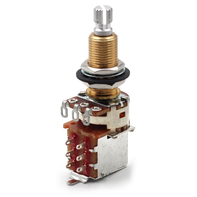 bourns-500k-push-pull-potentiometer-long-split-shaft-audio-taper-dpdt-low-friction-guitar-pot Bourns 500k Push Pull Potentiometer - Long Split Shaft, Audio Taper, DPDT, Low Friction Guitar Pot