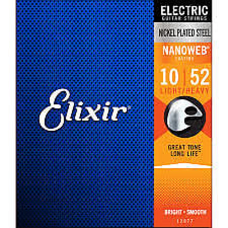elixir-strings-light-top-heavy-bottom-010-052-12077-nanoweb-electric-guitar-strings Elixir Strings Light Top Heavy Bottom .010-.052 12077 Nanoweb Electric Guitar Strings