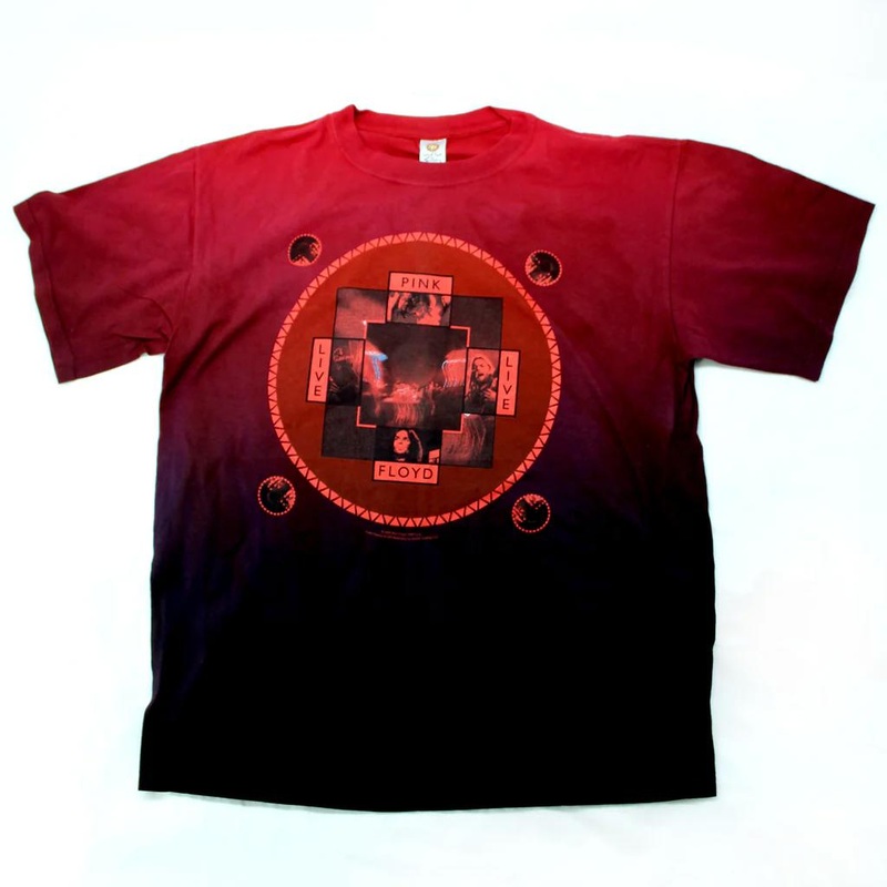 pink-floyd-red-dye-t-shirt-live-over-dyed-shirt-xxl-red Pink Floyd Red Dye T-shirt Live Over Dyed Shirt XXL Red