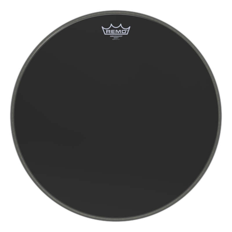 remo-es-1018-00-18-ambassador-ebony-bass-drumhead REMO ES-1018-00 18" Ambassador Ebony Bass Drumhead