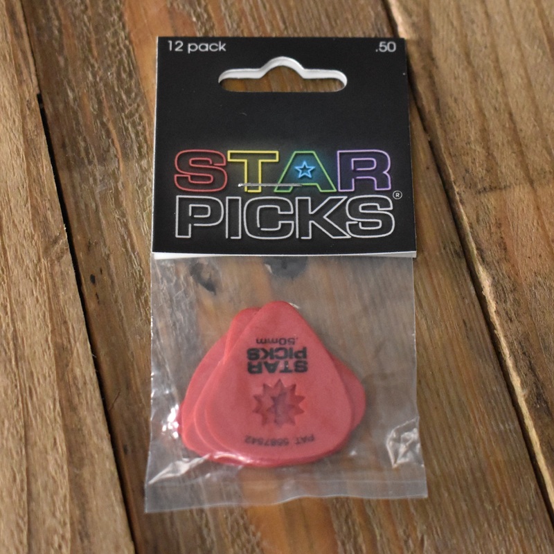 star-picks-red-50mm-guitar-picks-12-pack Star Picks Red .50mm Guitar Picks - 12 Pack