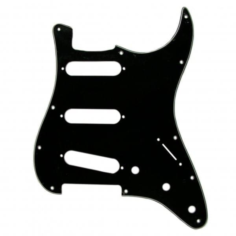 fender-genuine-11-hole-stratocaster-pickguard-scratchplate-3-ply-black-0991359000 Fender Genuine 11 Hole Stratocaster PickGuard Scratchplate 3 Ply - Black (0991359000)