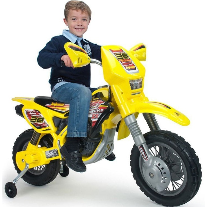 injusa-drift-zx-12v-battery-powered-kids-dirt-bike-riding-toy-yellow Injusa Drift ZX 12V Battery Powered Kids Dirt Bike Riding Toy Yellow