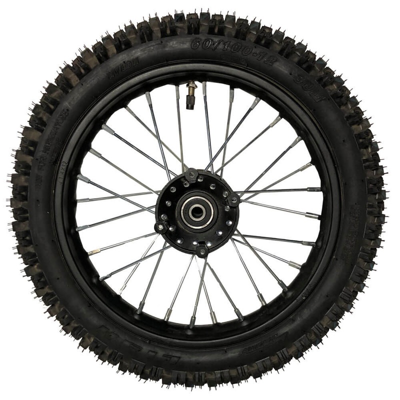 mototec-replacement-full-front-wheel-60-100-12-for-1000w-pro-electric-dirt-bike MotoTec Replacement FULL FRONT WHEEL 60/100-12 for 1000W PRO Electric Dirt Bike