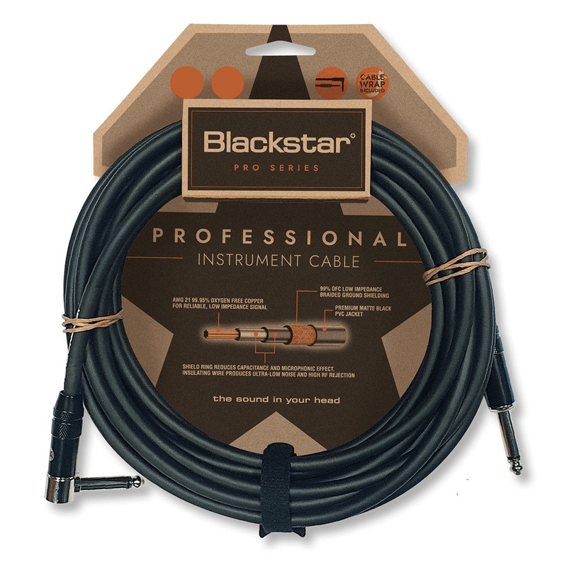blackstar-pro-series-instrument-cable-straight-to-angled-3m-10foot Blackstar Pro Series Instrument Cable - Straight to Angled - 3m / 10foot