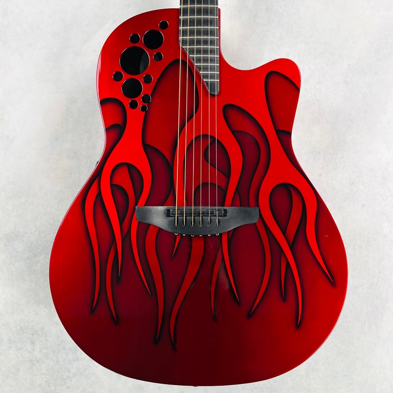 ovation-1778t-elite-cutaway-acoustic-electric-2004-red-hot-rod-flames Ovation 1778T Elite Cutaway Acoustic-Electric 2004 - Red Hot Rod Flames