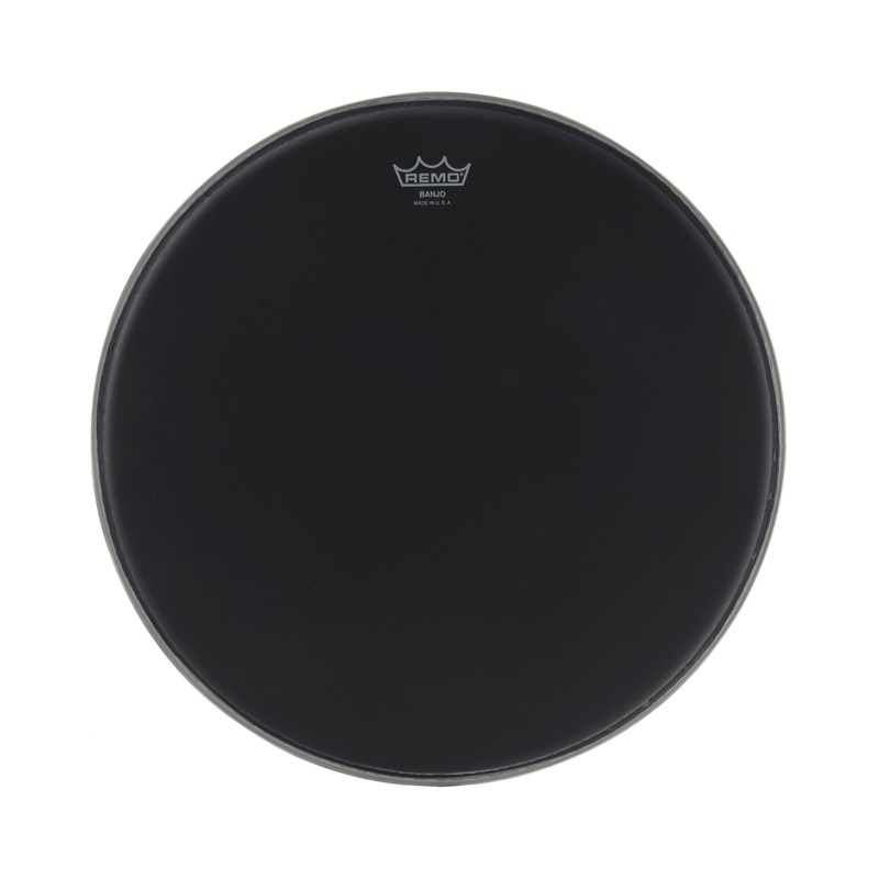 remo-black-suede-banjo-head-12in-diameter-high-crown Remo Black Suede Banjo Head, 12in Diameter, High Crown