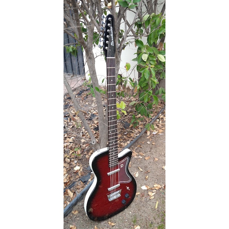 danelectro-56-single-cut-baritone-red-burst Danelectro 56 Single Cut Baritone Red Burst