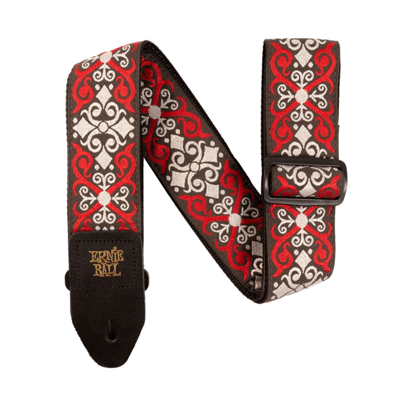 ernie-ball-strap-jacquard-red-trellis Ernie Ball Strap Jacquard Red Trellis
