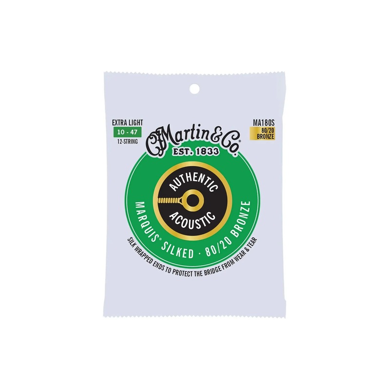 martin-ma180s-authentic-80-20-bronze-marquis-silked-acoustic-12-string-guitar-strings-extra-light-010-047 Martin MA180S Authentic 80/20 Bronze Marquis Silked Acoustic 12-String Guitar Strings - Extra Light .010-.047