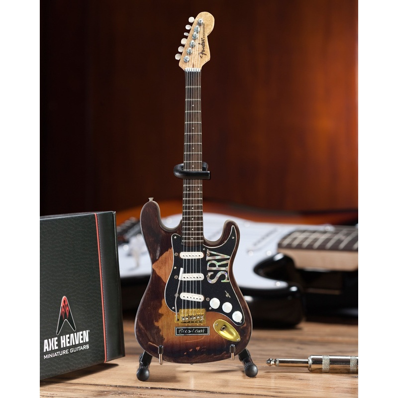 official-stevie-ray-vaughan-distressed-srv-custom-mini-fender-strat-guitar-replica Official Stevie Ray Vaughan Distressed SRV Custom Mini Fender Strat Guitar Replica