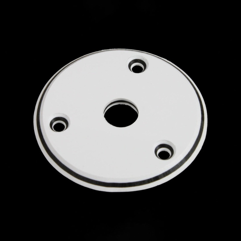 allparts-round-jackplate-white Allparts Round Jackplate White