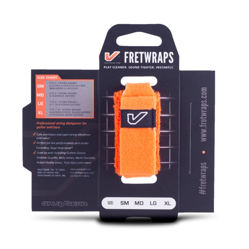 gruv-gear-fretwrap-guitar-string-muter-orange-small Gruv Gear FretWrap Guitar String Muter - Orange - Small