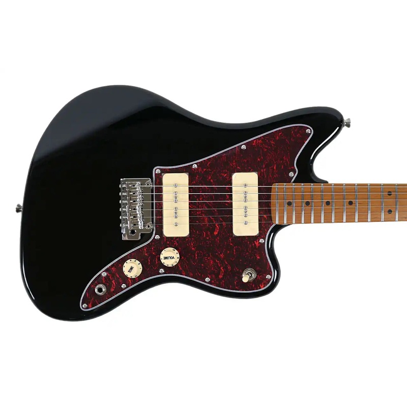 jet-jj-300-p90-bk-black-solid-body-offset-electric-guitar-pre-order-due-jan-2026 Jet JJ-300 P90 BK Black Solid Body Offset Electric Guitar - PRE-ORDER - DUE Jan 2026